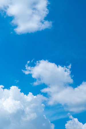 Beautiful blue sky and clouds natural background.