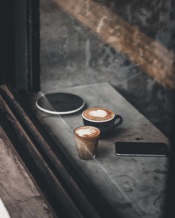 Coffee and windowの写真素材