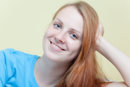 Young girl smilingの写真素材