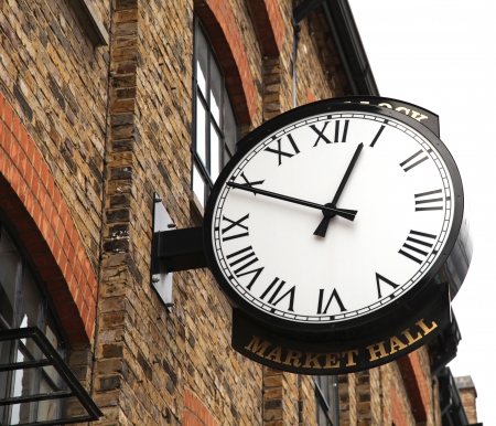 Clock factory in buildingの写真素材