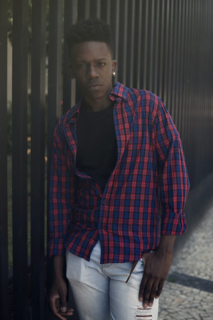 Portrait of an african american young adult manの写真素材
