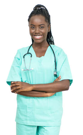 Pretty afro american female nurseの写真素材