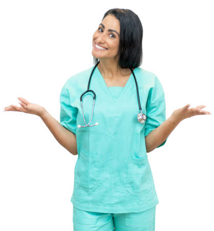 Beautiful mexican female nurseの写真素材