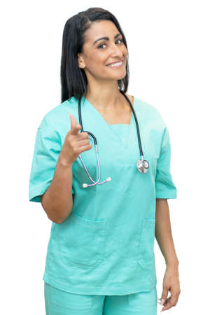 Laughing mexican female nurseの写真素材