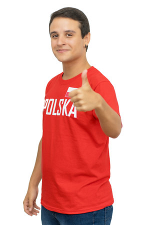 Football supporter from Polandの写真素材
