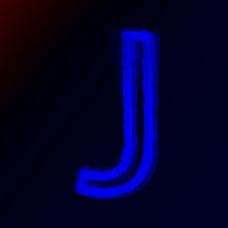 neon letters of the alphabet or abstract glowing symbolsのイラスト素材