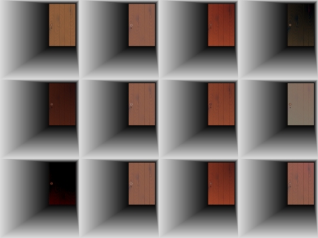 abstract set, collection of doorsのイラスト素材