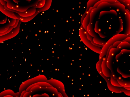 flowers red roses against a dark backgroundのイラスト素材