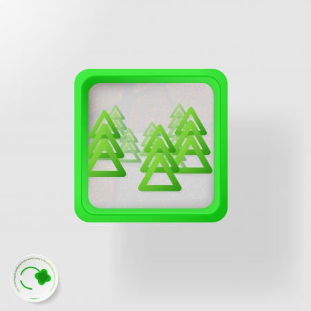 eco badge, green  forest, abstract backgroundのイラスト素材