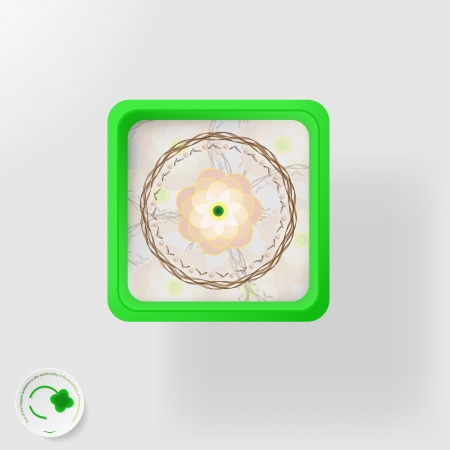 icon with flower, ecology symbolのイラスト素材