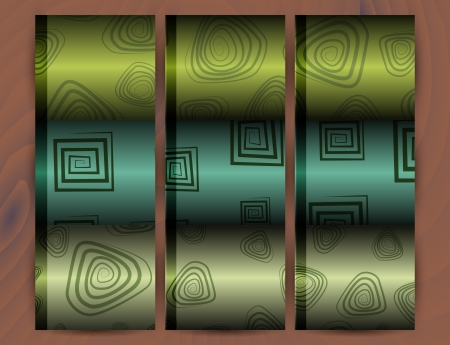 seamless pattern with geometric elements in retro style on the standのイラスト素材