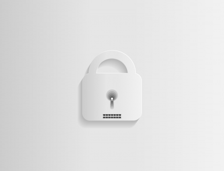 padlock with digital codeのイラスト素材