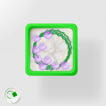 icon with flowerのイラスト素材