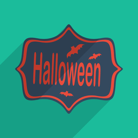 Flat icons modern design with shadow of Halloween. Vector illustrationのイラスト素材