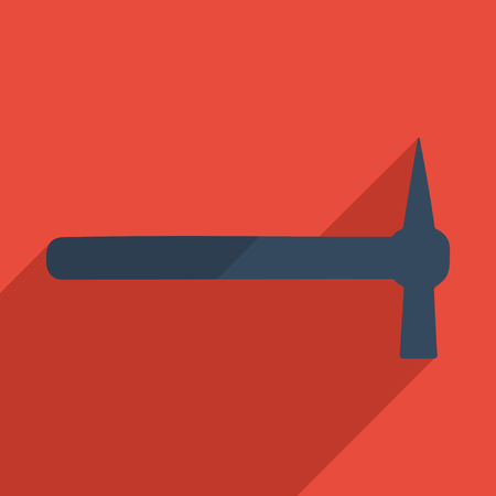 Flat icons modern design with shadow of hammer. Vector illustrationのイラスト素材