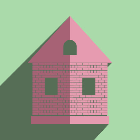 Flat icons with shadow of home.のイラスト素材