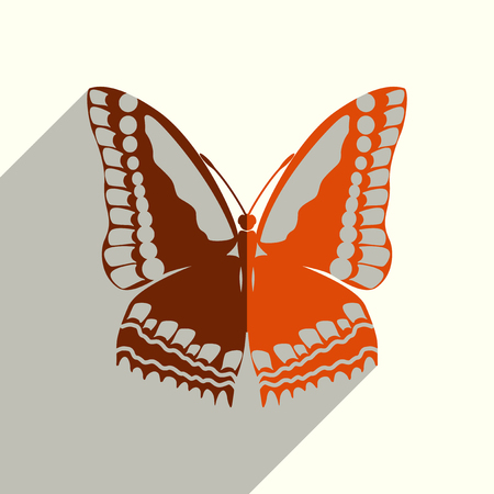 Butterfly flat icons with of shadow. Vector illustrationのイラスト素材
