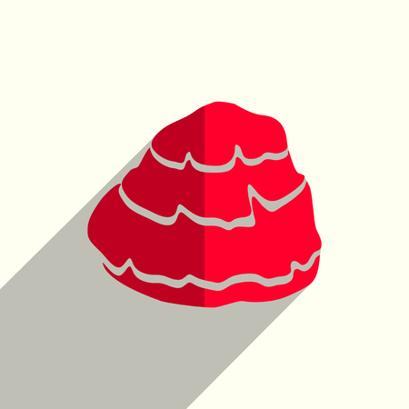 Mushrooms flat icons with of shadow. Vector illustrationのイラスト素材