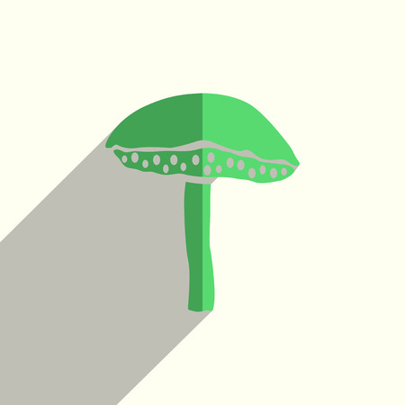 Mushrooms flat icons with of shadow. Simple vector illustrationのイラスト素材