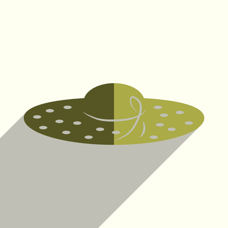 Headdresses for women flat icons with of shadow. Vector illustrationのイラスト素材