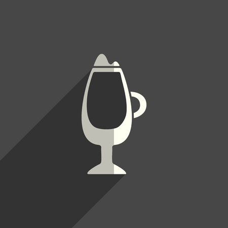 Coffee flat icons with of shadow. Vector illustrationのイラスト素材