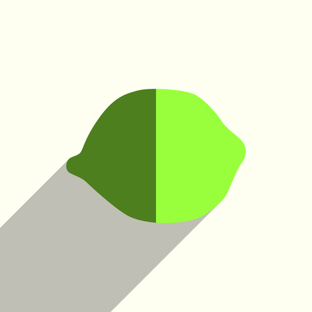 Fruit flat icons with of shadow. Vector illustrationのイラスト素材