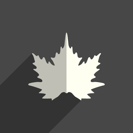 Leaf flat icon.のイラスト素材