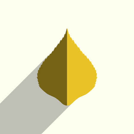 Leaf flat icon.のイラスト素材