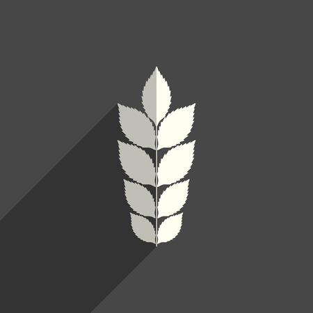Leaf flat icon.のイラスト素材
