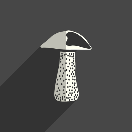 Mushrooms flat icons with of shadow. Vector illustrationのイラスト素材