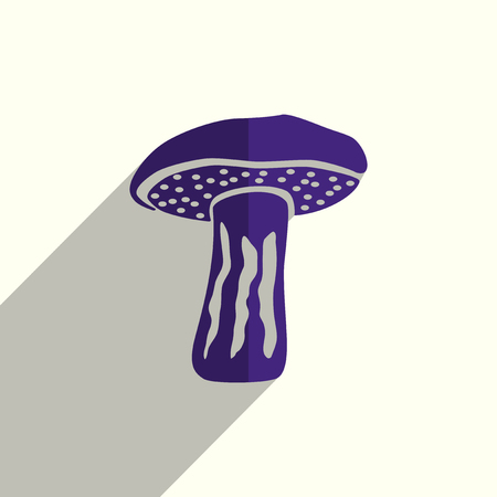 Mushrooms flat icons with of shadow. Vector illustrationのイラスト素材