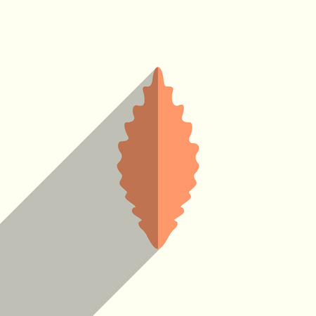 Leaf flat icons with of shadow. Vector illustrationのイラスト素材