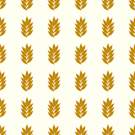 Leaves vector illustration on a seamless pattern backgroundのイラスト素材