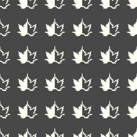 Leaves vector illustration on a seamless pattern backgroundのイラスト素材