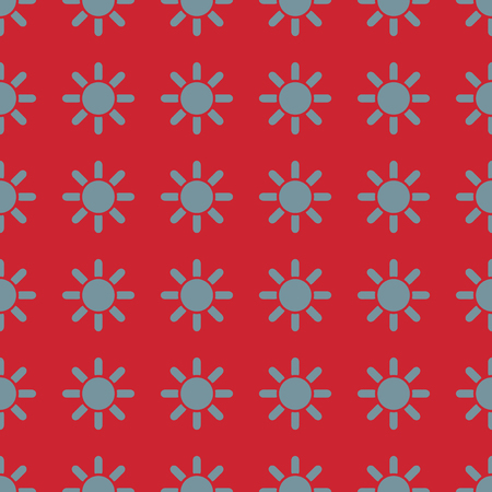 Sun vector illustration on a seamless pattern backgroundのイラスト素材