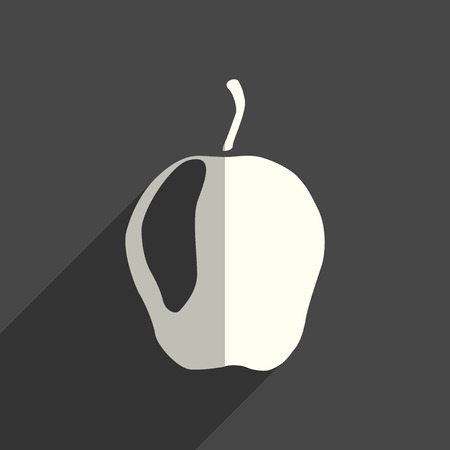 Fruit flat icons with of shadow. Vector illustrationのイラスト素材