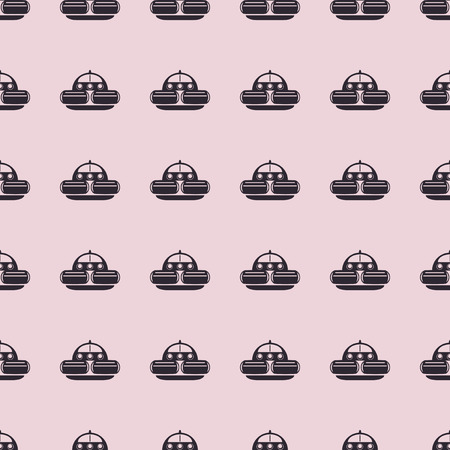 Sea transport  illustration on a pattern backgroundのイラスト素材