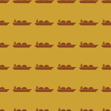 Sea transport vector illustration on a seamless pattern backgroundのイラスト素材