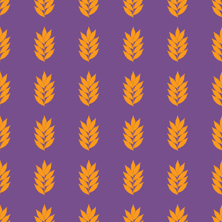 Leaves vector illustration on a seamless pattern backgroundのイラスト素材