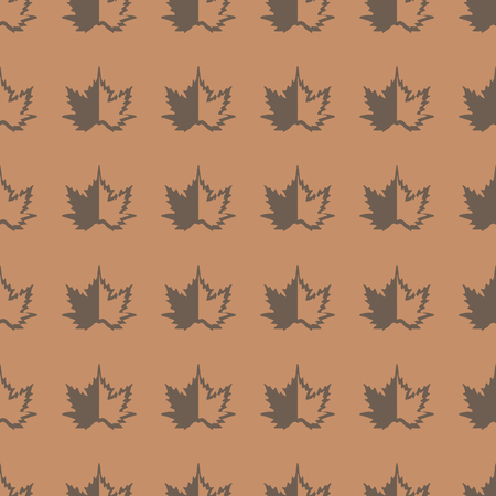 Leaves vector illustration on a seamless pattern backgroundのイラスト素材