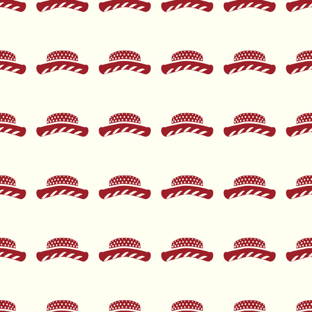 Headdresses for women vector illustration on a seamless pattern backgroundのイラスト素材