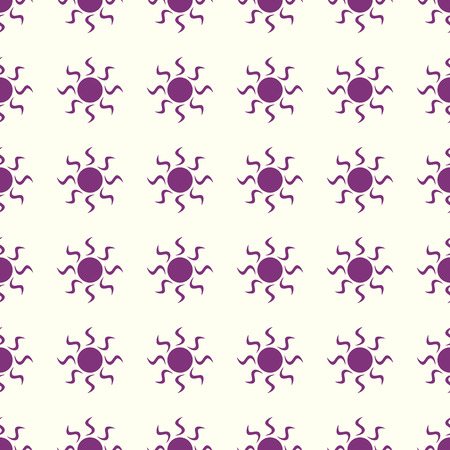 Sun vector illustration on a seamless pattern background.のイラスト素材