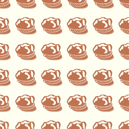 Woman headdress pattern image illustrationのイラスト素材