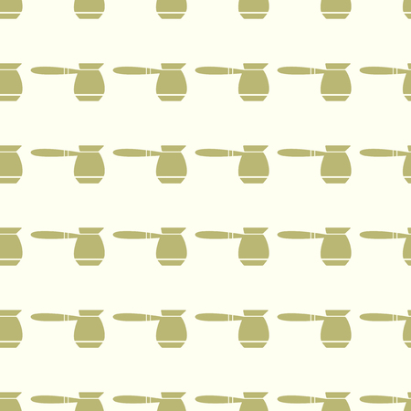 Coffee vector illustration on a seamless pattern backgroundのイラスト素材