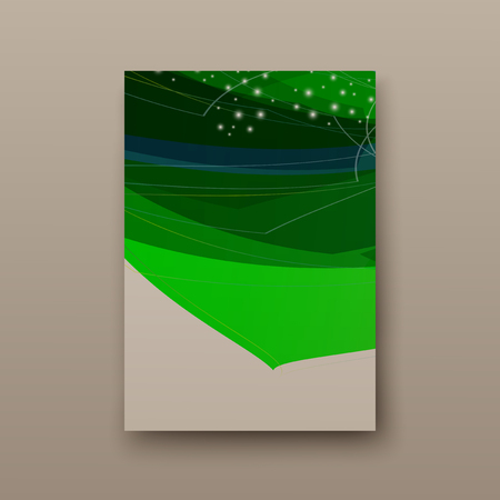 Leaflet cover presentation abstract geometric background, layout in A4 set technology brochure flyer design template vector shadowのイラスト素材