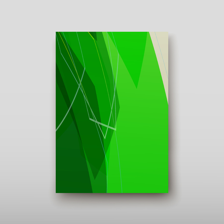 Poster brochure flyer design template vector, Leaflet cover presentation abstract geometric background, layout in A4 size shadowのイラスト素材