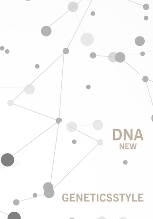 DNA abstract geometric background, layout in A4 set technology brochure flyer design template vector shadowのイラスト素材