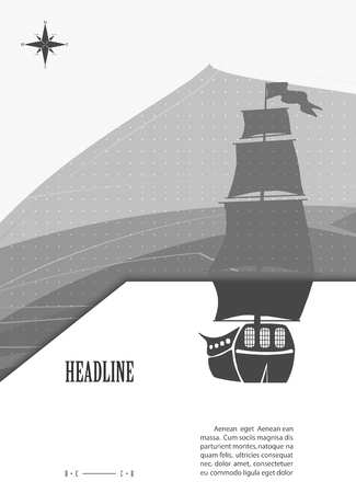 Leaflet cover presentation abstract geometric background, layout in A4 set technology brochure flyer design template vector shadowのイラスト素材