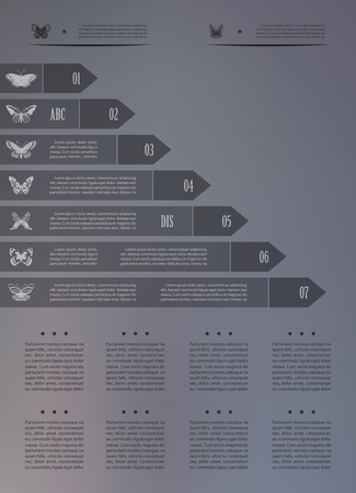 Leaflet cover infographics presentation abstract geometric background, layout in A4 set technology brochure flyer design statistics template vector shadowのイラスト素材