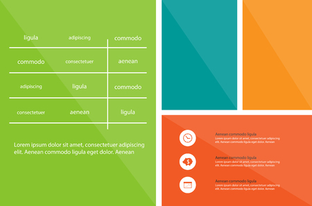 Leaflet cover presentation abstract geometric background, layout in A4 set technology brochure flyer design template vector shadowのイラスト素材